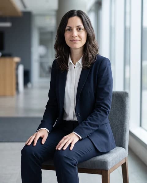 Professional AI portrait in a bright office or studio