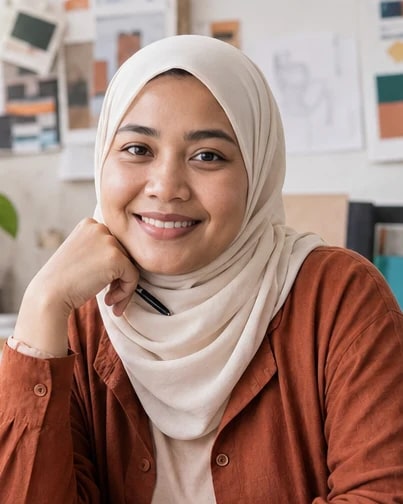 Creative studio portrait example