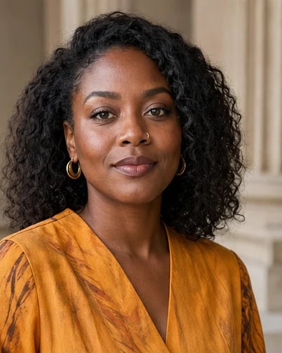 Warm editorial fashion portrait example