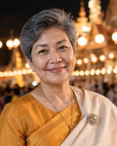 Thai evening celebration portrait example